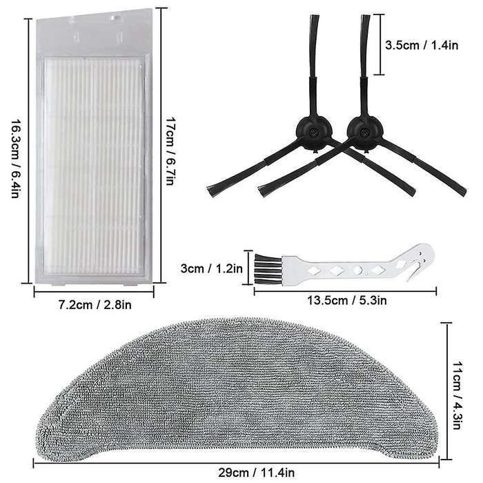 Replacement Parts Roller Brush Side Brush Hepa Filter for Roidmi Eve