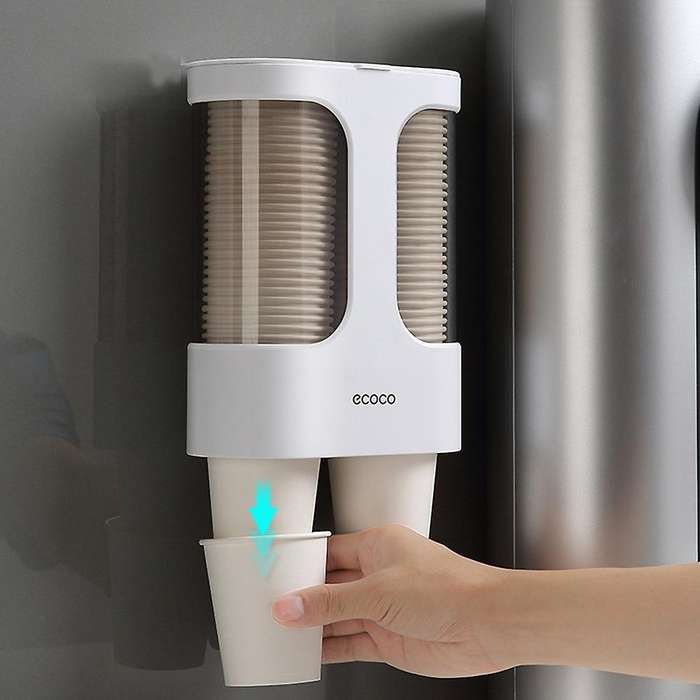 Ecoco Disposable Paper Cups Holder for Dispenser Wall Auto Rack-a