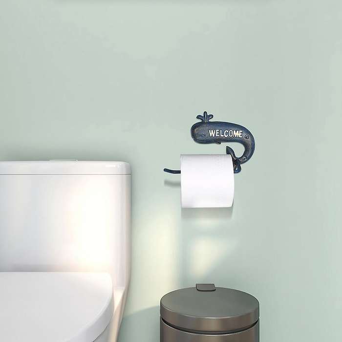 Cast Iron Paper Towel Holder Whale Paper Holder Coat Hook Holder