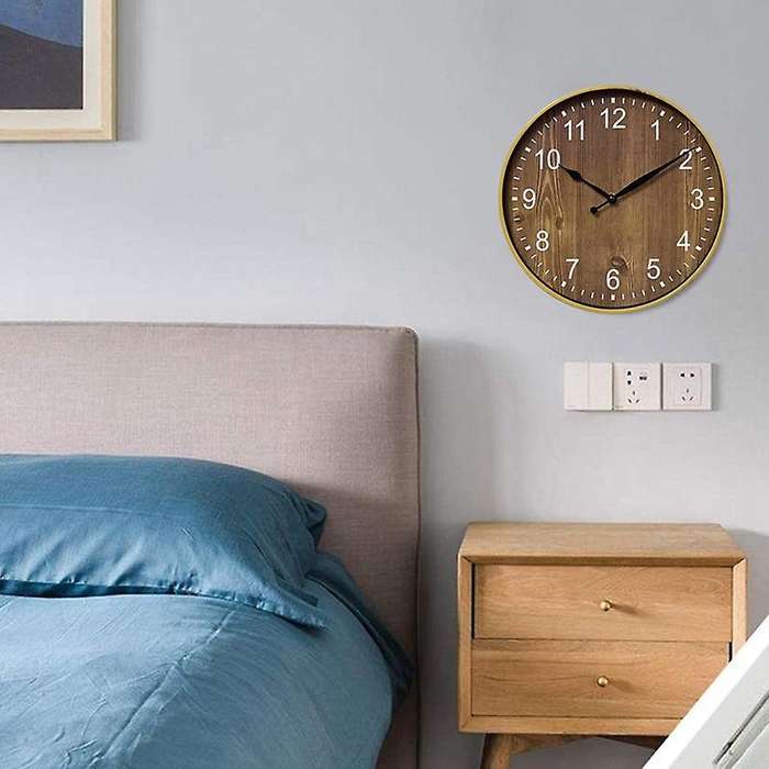 Silent Wood Grain Wall Clock, 3d Retro Wall Clock for Fashion/living