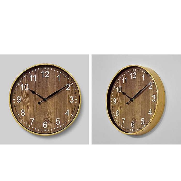 Silent Wood Grain Wall Clock, 3d Retro Wall Clock for Fashion/living