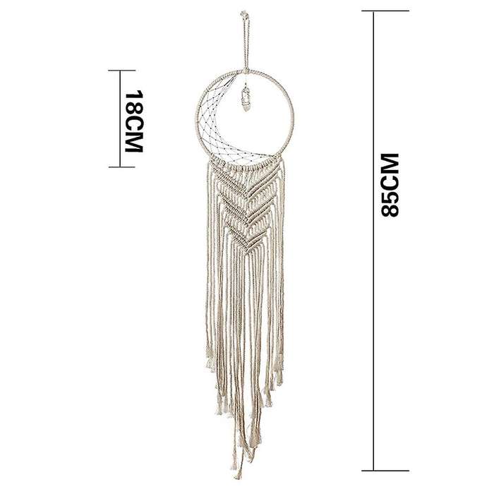 Macrame Wall Hanging Dream Catcher, Handmade Home Art Decorations