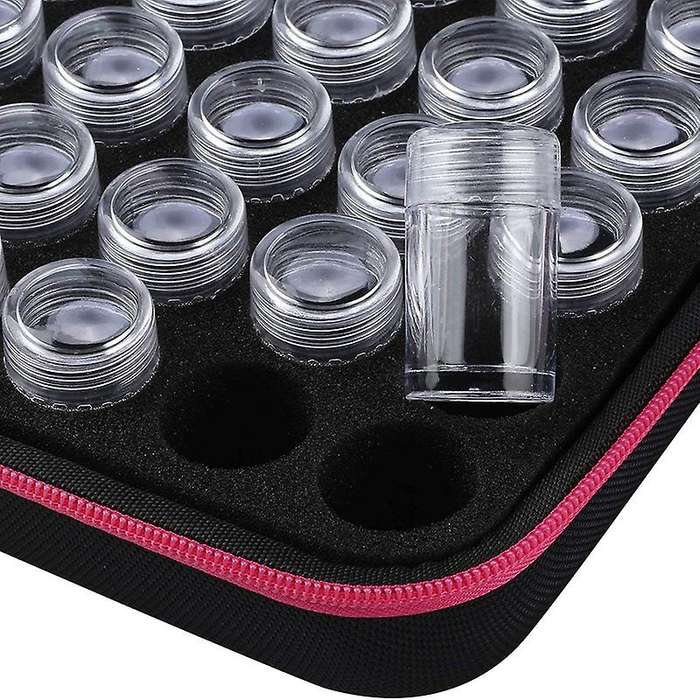 30 Slots Diamond Container Art Craft Organizer 30 Plastic Jars