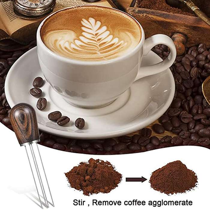 Espresso Coffee Stirrer with Coffee Mat and Bursh, for Espresso A