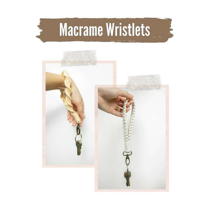 10 Pieces Mini Macrame Keychains Accessory for Car Key Purse Supplies