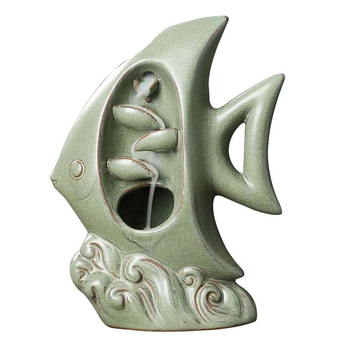 Waterfall Incense Holder Ornament Backflow Incense Holder for Home C