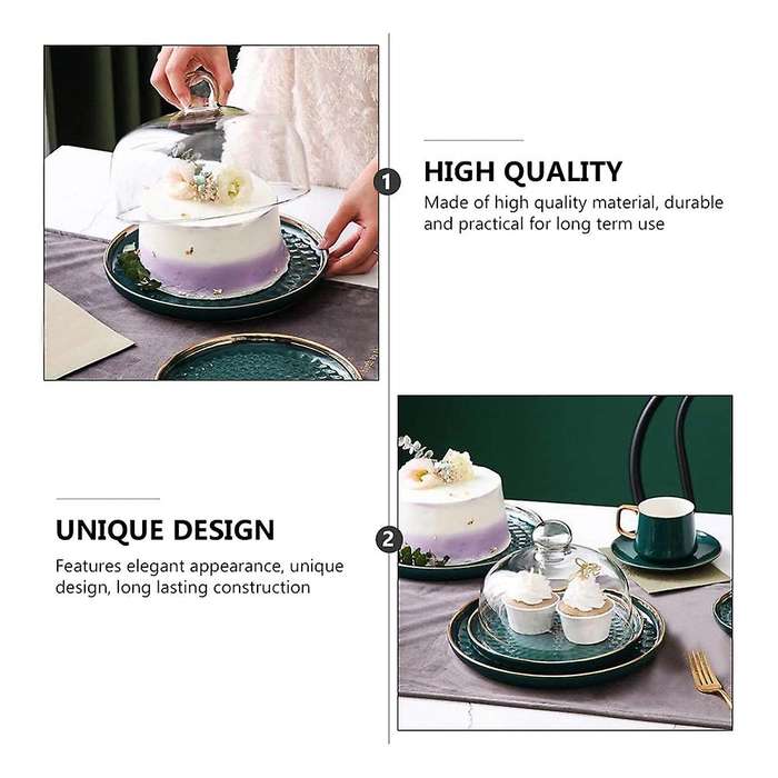 Cake Stand Cake Plate Server with Dome Dessert Cake Cover Butter