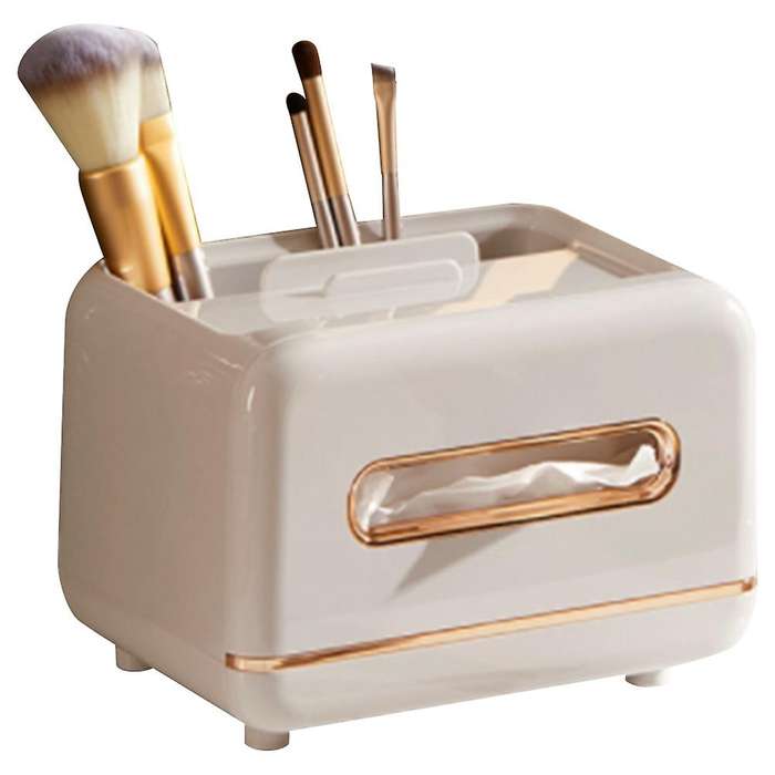 Tissue Boxes with Remote Control Holder Countertop Organizer C