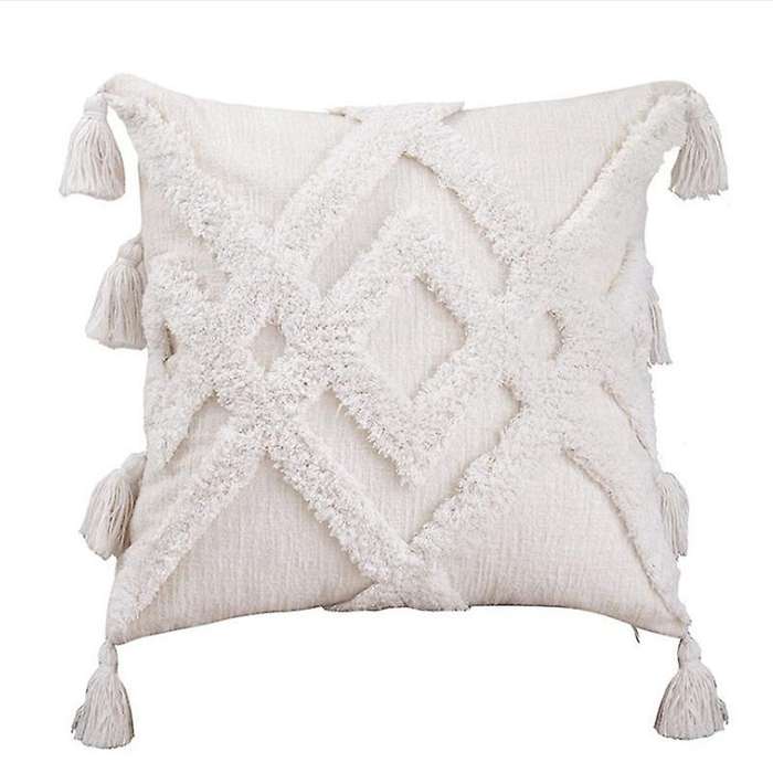 Tassels Cushion Cover 45x45cm Embroidery Pillow Cover Home Decor