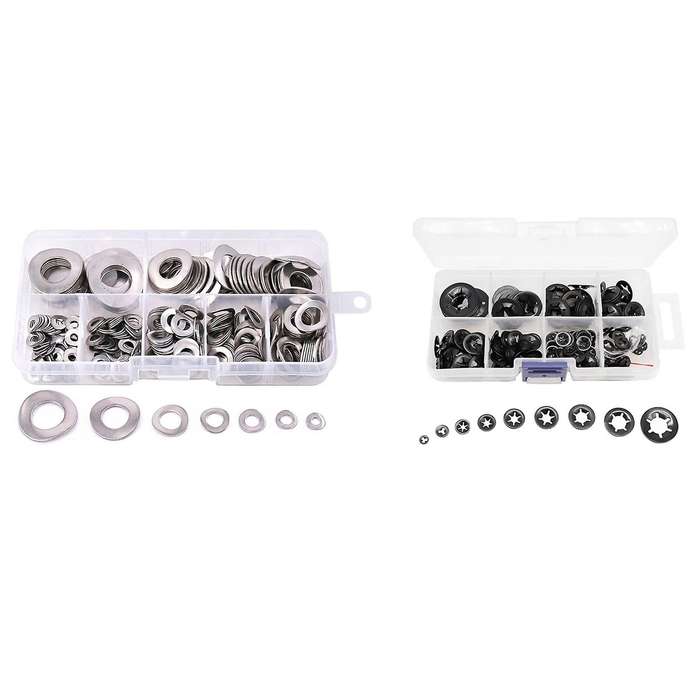 295 Pcs 304 Stainless Steel Spring 2 Wave Washer Gasket Kit