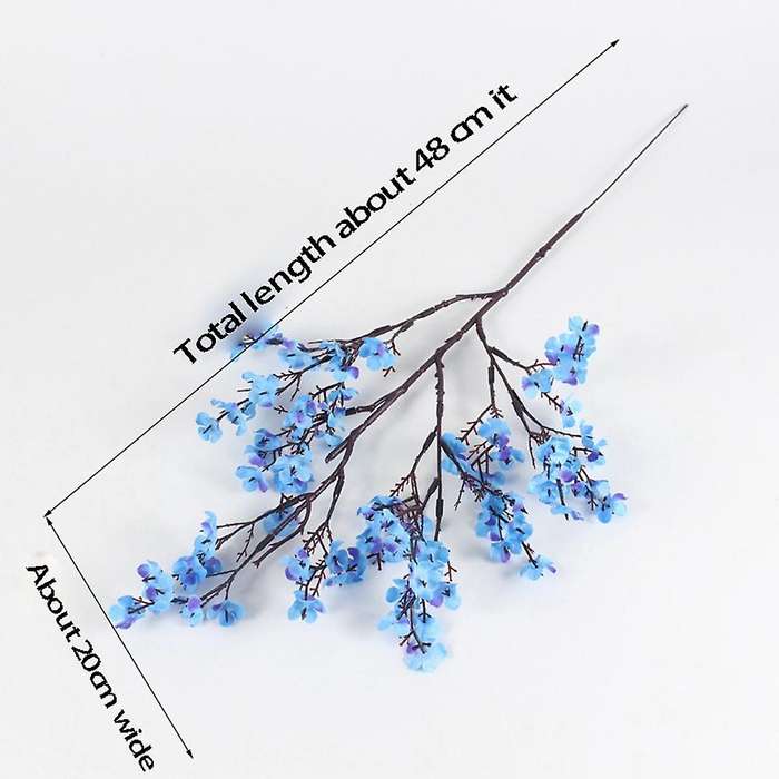 16 Pcs Artificial Flowers Real Touch Gypsophila Faux Flowers(blue)