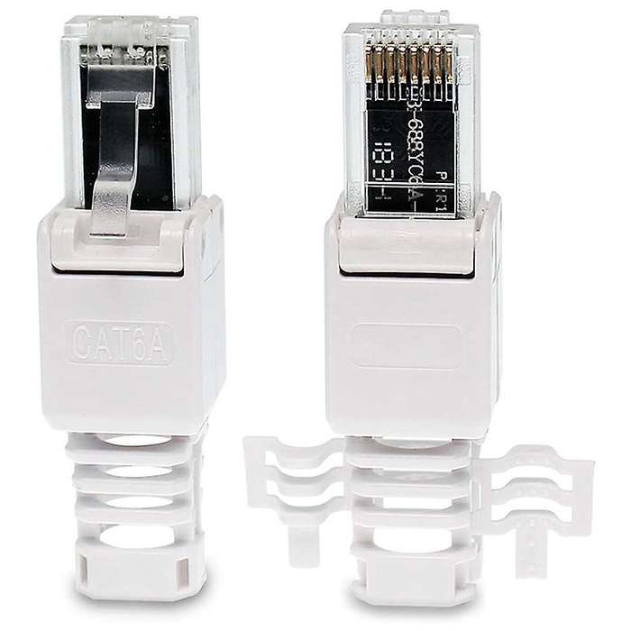 16 Pieces Network Connectors, Tool-free Cat6a Rj45 Lan Utp Cable