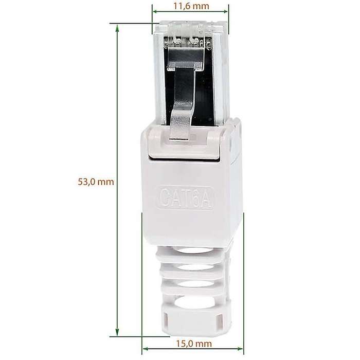 16 Pieces Network Connectors, Tool-free Cat6a Rj45 Lan Utp Cable