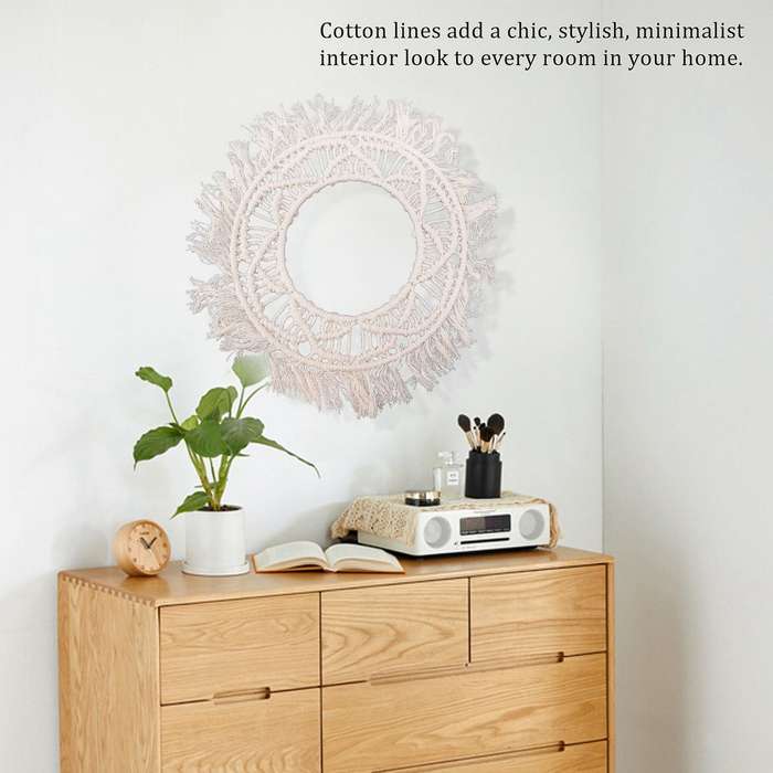 Lace Fringe 2 Sets Of Small Round Decorative Mirror Decorative Frame