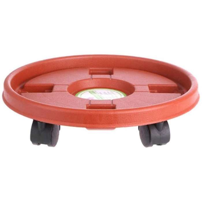 2pcs Plant Flower Pot Bottom Stand Trolley Portable Planter Tray