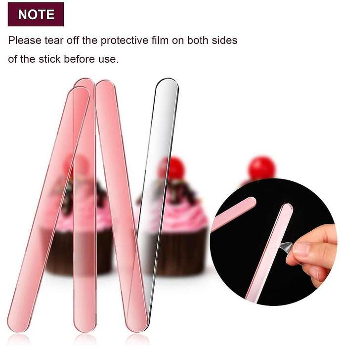 80 Pieces Acrylic Cakesicle Sticks 4.5 Inch Reusable (clear and Pink)