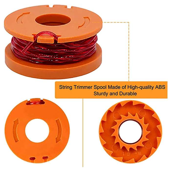 Trimmer Spool Line for Worx Edger Spool Weed Eater String Trimmer