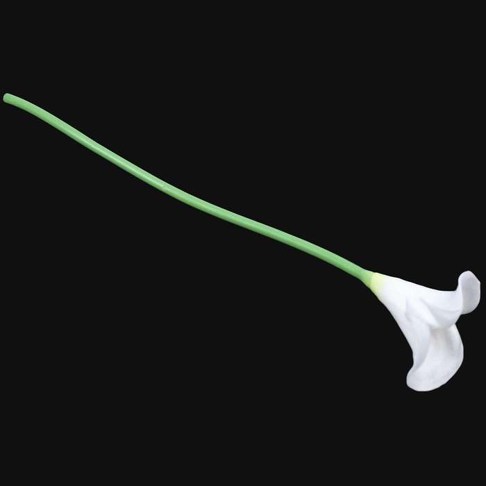 12 Pcs Artificial Flower - White Yellow Heart 34cm