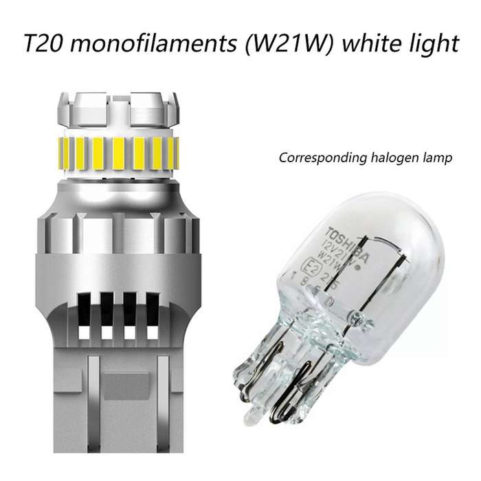 4pcs Car T20 7443 W21/5w Led Bulb 3030+4014 23smd Turn Signal Lights