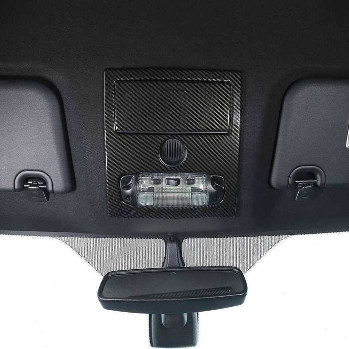 Car Carbon Fiber Abs Front Row Reading Lights Frame Cover Trim