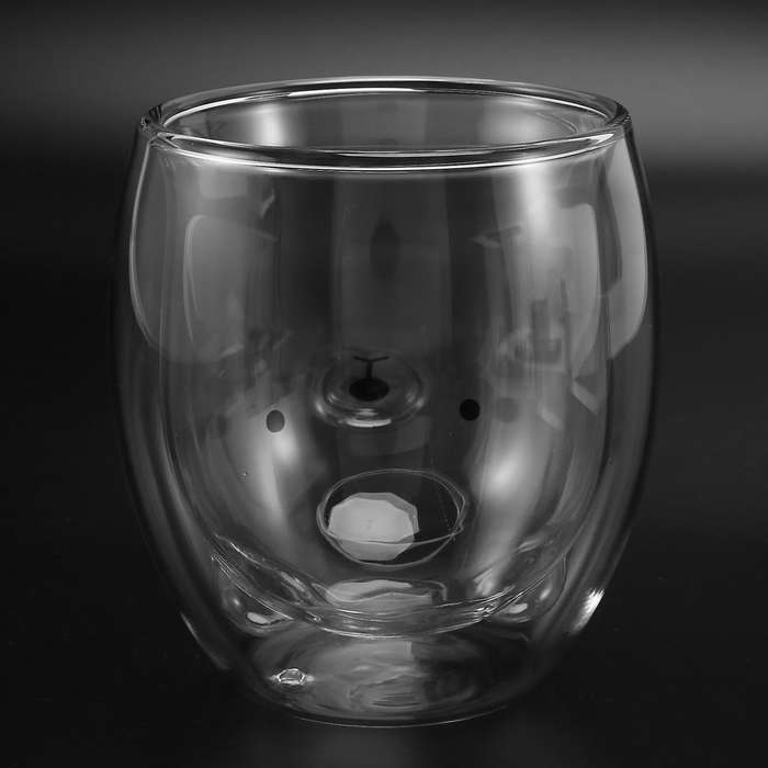 2x Double-layer Coffee Cup Glass Child Girl Bear