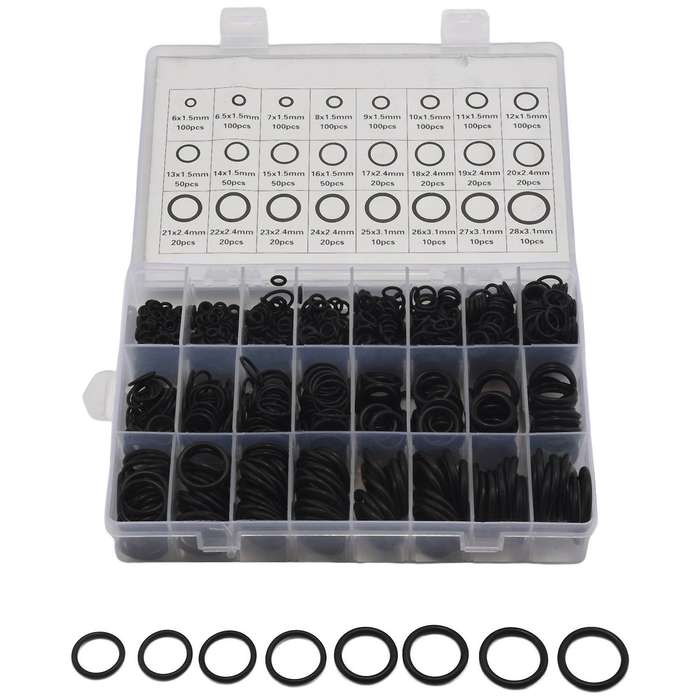 1200pcs Nitrile Rubber O Ring Set with Hook Tools Sealing O-ring Kit