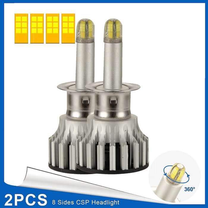 H1 Led Headlight Bulbs,8 Sides 360 Degree Car Led H8 H9 Auto Lamps