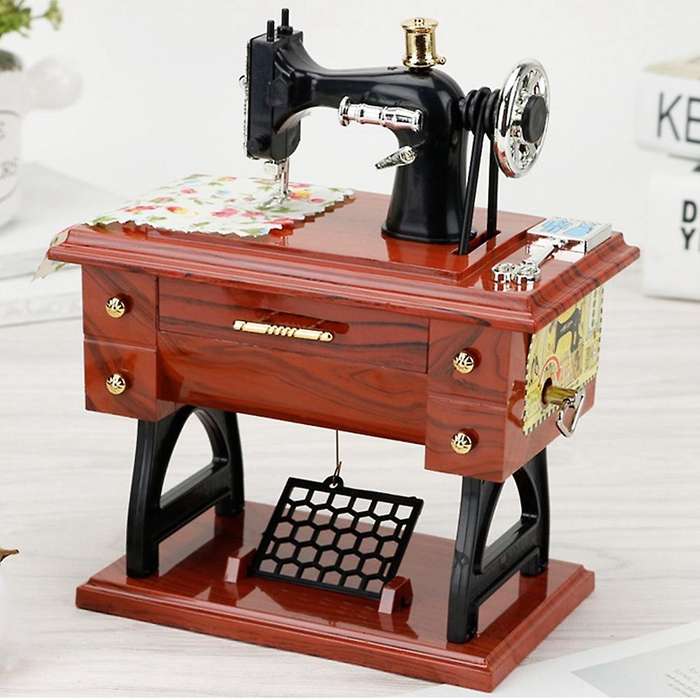 Vintage Music Box Mini for Home Desktop Decor Ornament Gift (large)