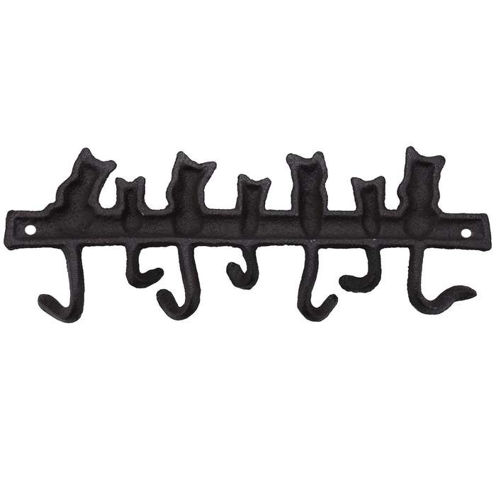 7 Cats Cast Iron Wall Hanger-keys Holder with 7 Hooks-wall Mounted