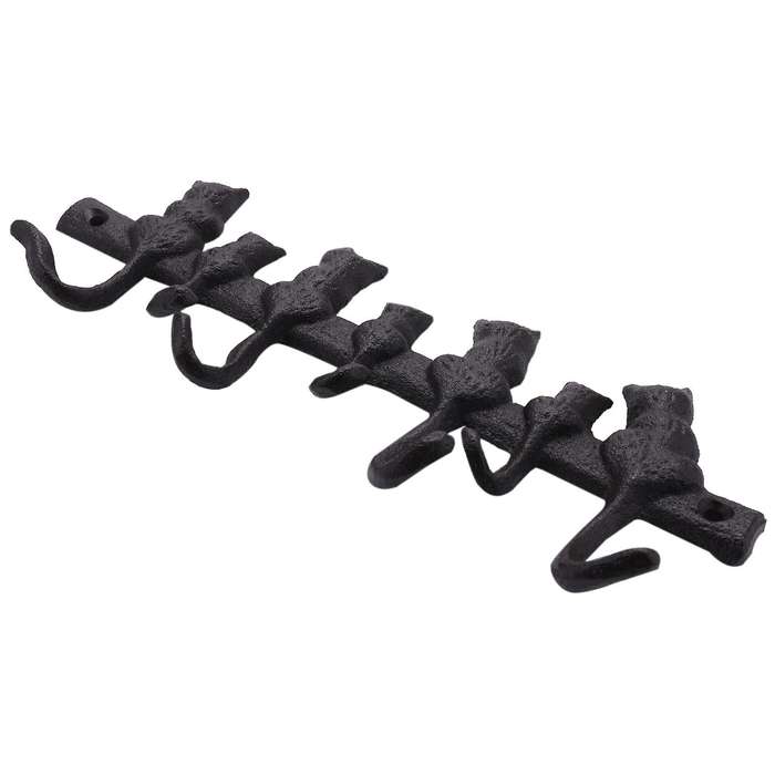 7 Cats Cast Iron Wall Hanger-keys Holder with 7 Hooks-wall Mounted
