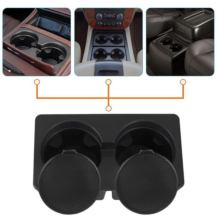 Console Dual Cup Holder Insert for 07-14 Gmc Sierra Yukon Cadillac