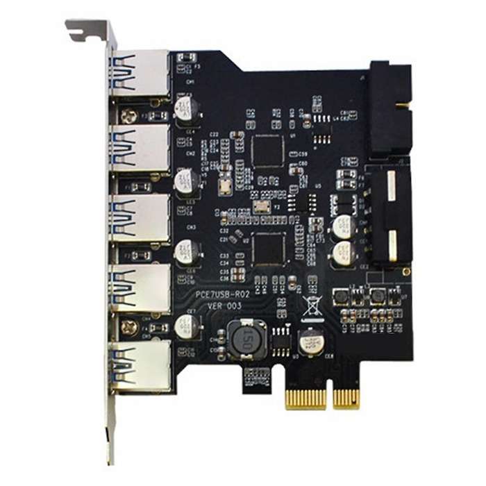 Usb3.0 Expansion Card 5 Ports +19pin Slot Accessories for Winxp/vista