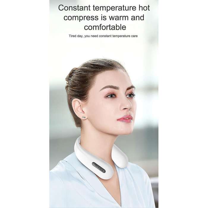 Neck Warmer Neck Heating Electronic Scarf Tool,usb Charging(white)