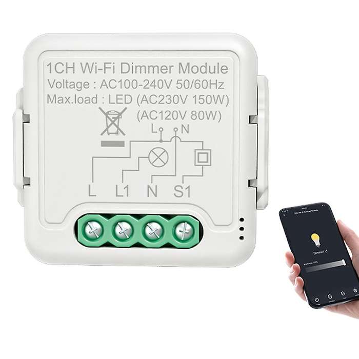 Tuya Led Wifi Dimmer Light Switch Module with 2 Way Control (1 Gang)
