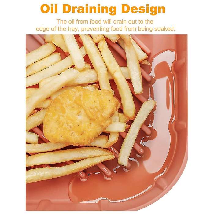 Air Fryer Silicone Pot with Gloves Air Fryer Baking Basket B