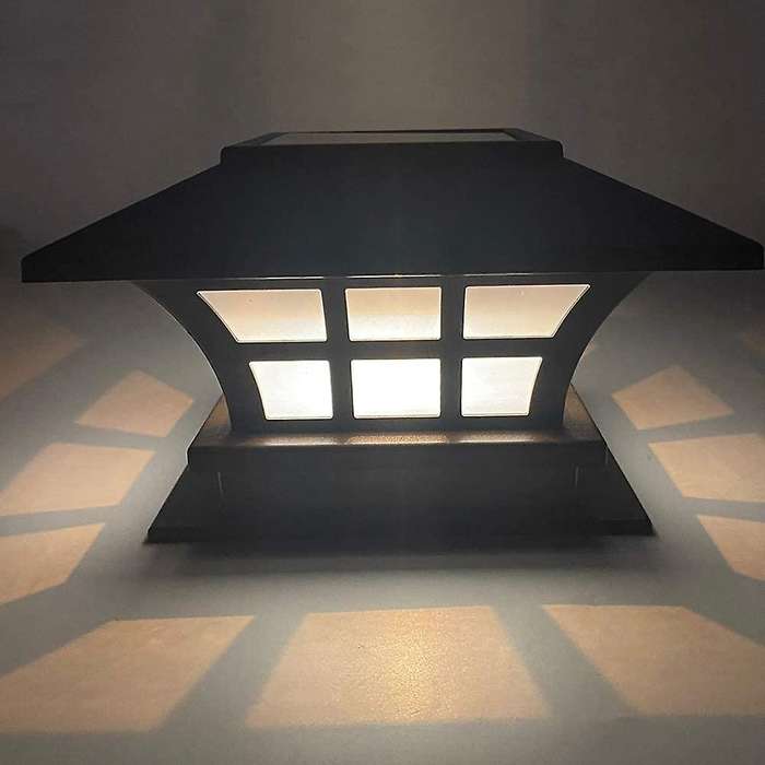 Solar Post Lamp Outdoor Waterproof Garden Fence Landscape Lamp