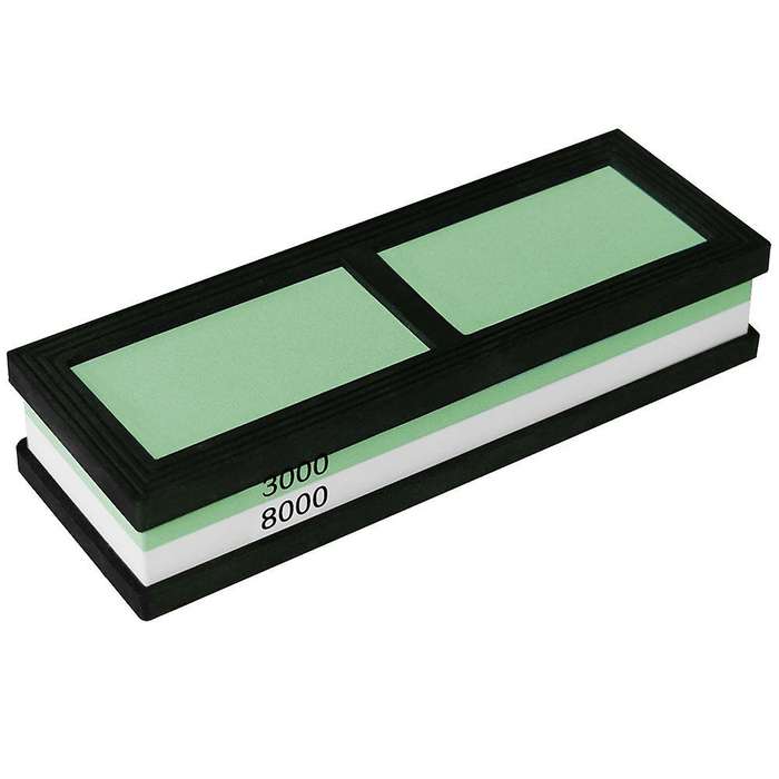 Knife Sharpening Stone Waterstone 3000 8000 Grit, Non-slip Base