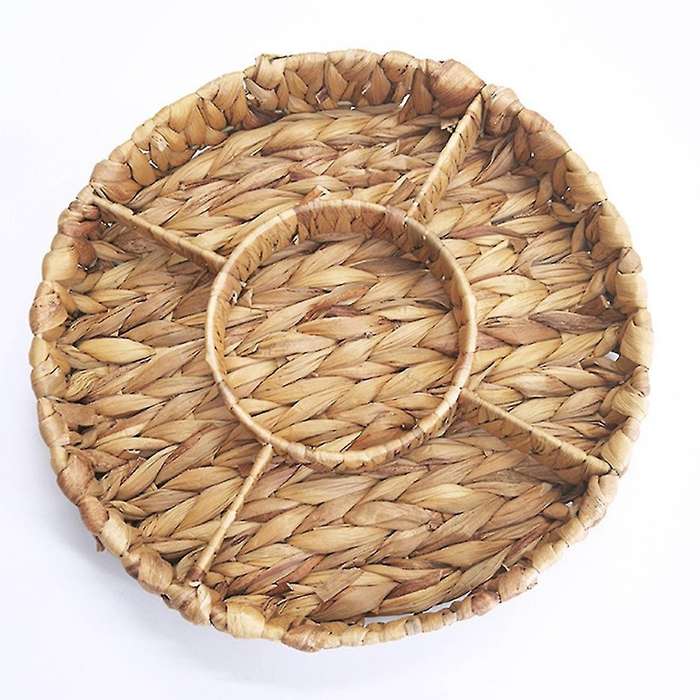 Water Hyacinth Storage Tray Wicker Basket Kitchen Storage Basket 36cm