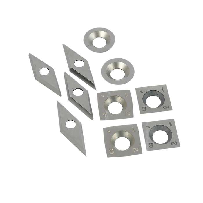 10pcs/set Diamond Square Round Blades High Hardness Carbide Inserts