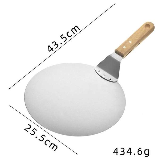 10 Inch Round Metal Pizza Peel with Cutter Wheel & Shovel 3 Pack