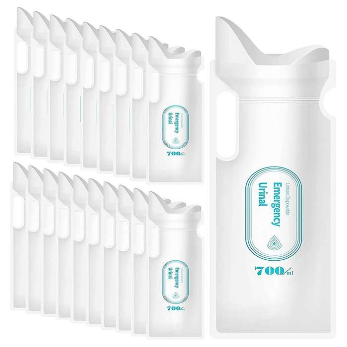 20pcs Disposable Urine Bags, 700ml Urine Bags for Man, Women