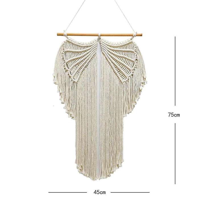 Macrame Woven Wall Hanging, Beautiful Angel Wings Tapestry