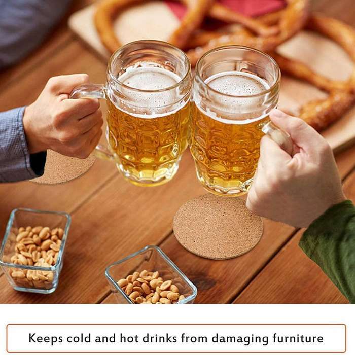 36 Pcs Cork Drink Coaster,reusable Water Absorbing Coaster