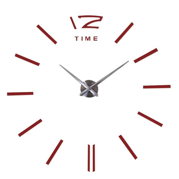 Acrylic Mirrored Wall Clock Decoration Diy Clock Mirror Decoration 2