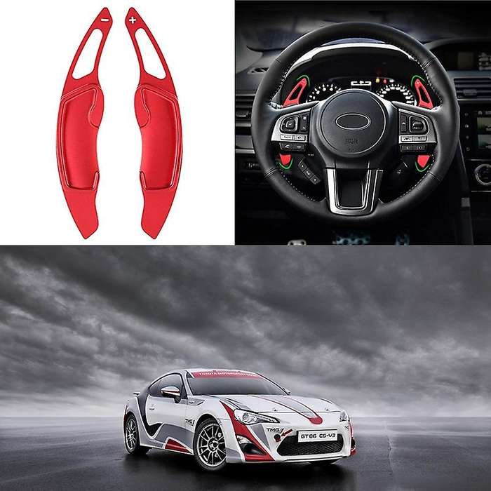 2 Pcsaluminum Steering Wheel Paddle Shifter for Toyota Gt86 Red