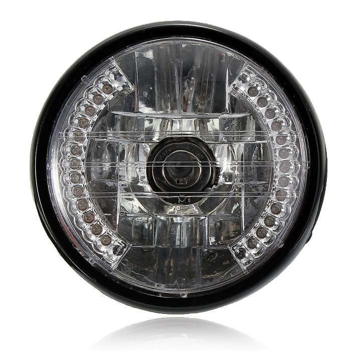 7 Inch Motorcycle Round Headlight Halogen H4 Bulb for Bobber