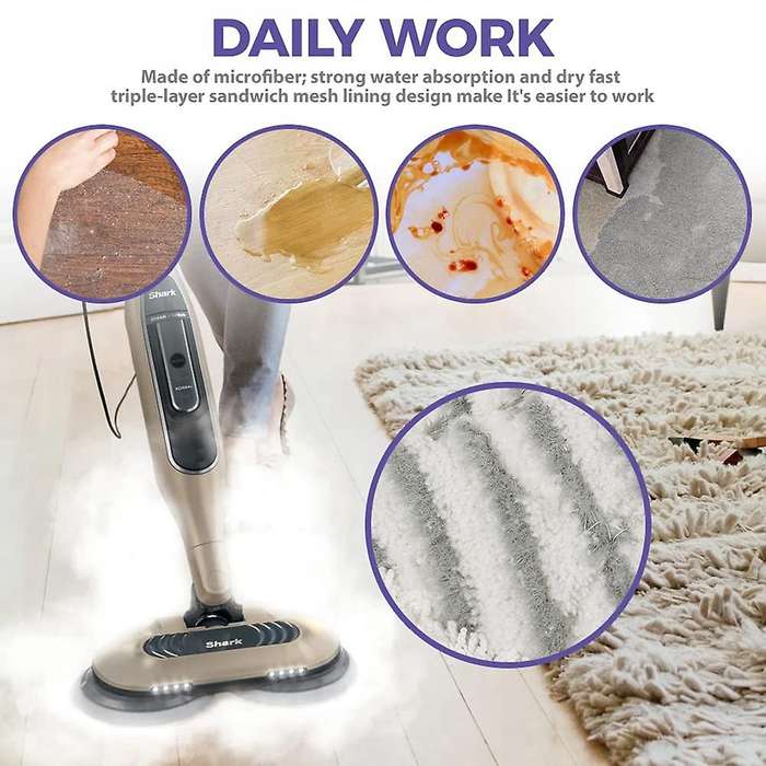 6pcs Replacement Steam Mop Cloth for Shark S7000amz S7000