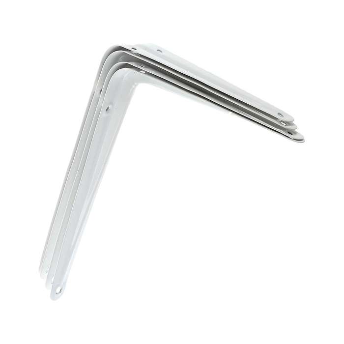 4pcs Wall Furniture Shelf Brackets Braces Iron White 15x20cm