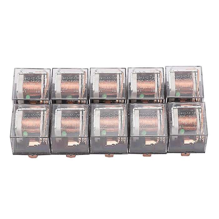 10pcs Waterproof Automotive Relay 12v 80a 5pin Car Control Device