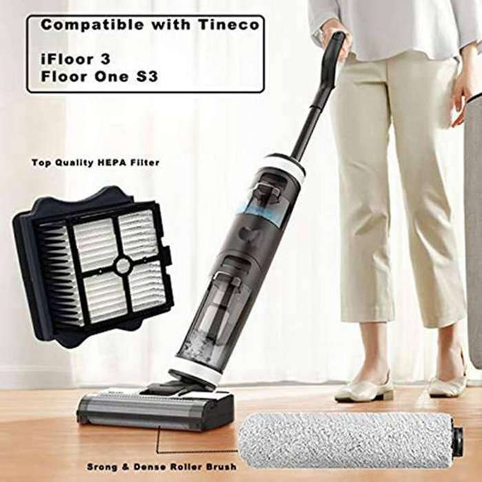 Filter and Brush for Tineco Ifloor 3/ifloor One S3 Vacuum Cleaner